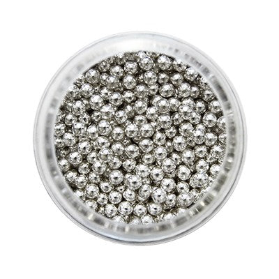 Silver Sugar Pearls - 4mm (25g / 0.88oz)