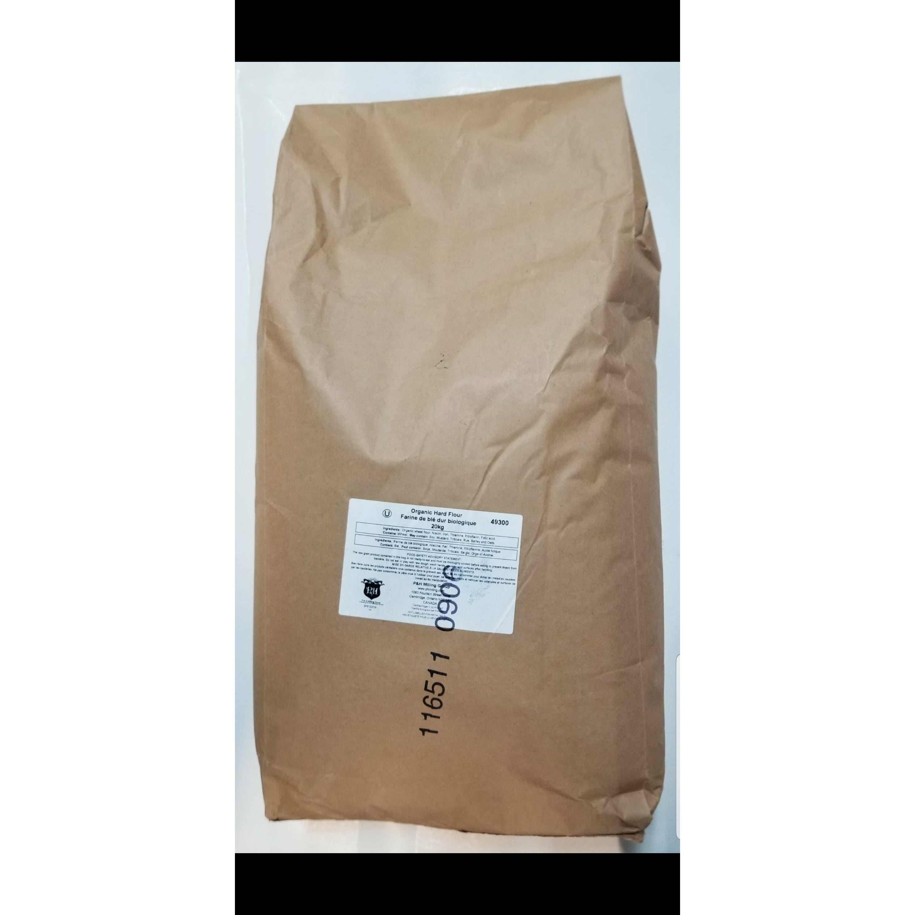 Organic Whole Wheat Hard Flour P & H 20 Kg (Pickup Only) - Papagino Foods Inc.
