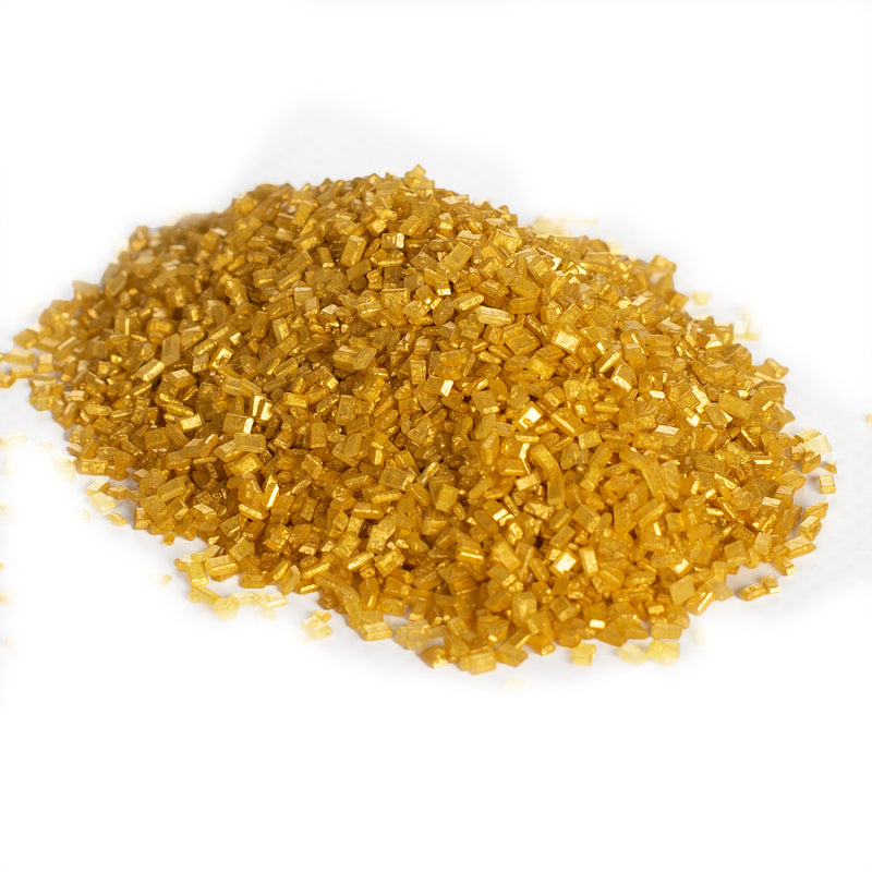 Shimmering Gold Crystal Sugar, 16 oz (1 Lb)
