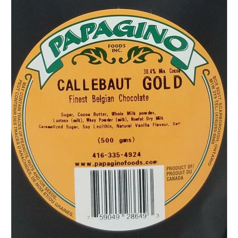 Callebaut Gold Chocolate Min.30% Cocoa Butter 500 grams (repacked)