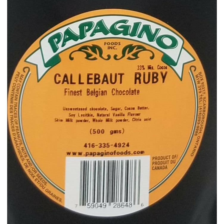 Callebaut Ruby Couverture 500 grams (repacked)