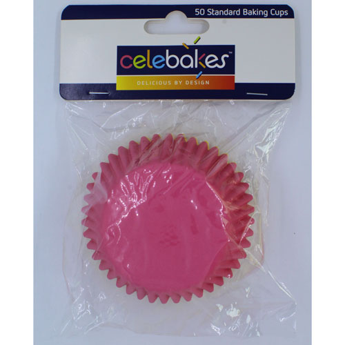 Celebakes Pink & Yellow Standard Baking Cups, 50 Count - Papagino Foods Inc.