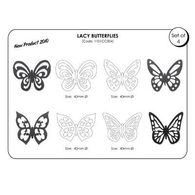 JEM Cupcake Cutter Butterfly Set/4 - Papagino Foods Inc.