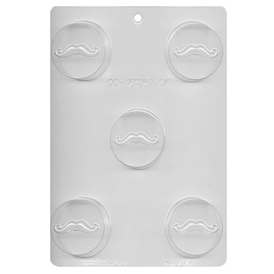 Mustache Round Sandwich Cookie Chocolate Mold # 90-161261 - Papagino Foods Inc.