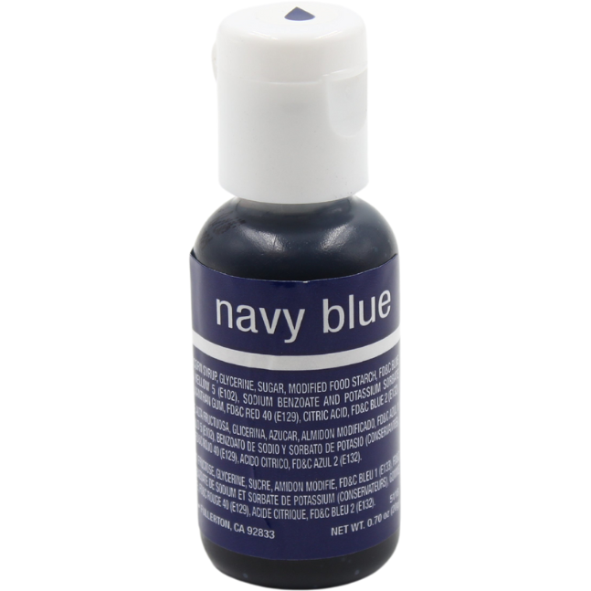 Chefmaster Navy Blue Liqua-Gel Food Coloring (