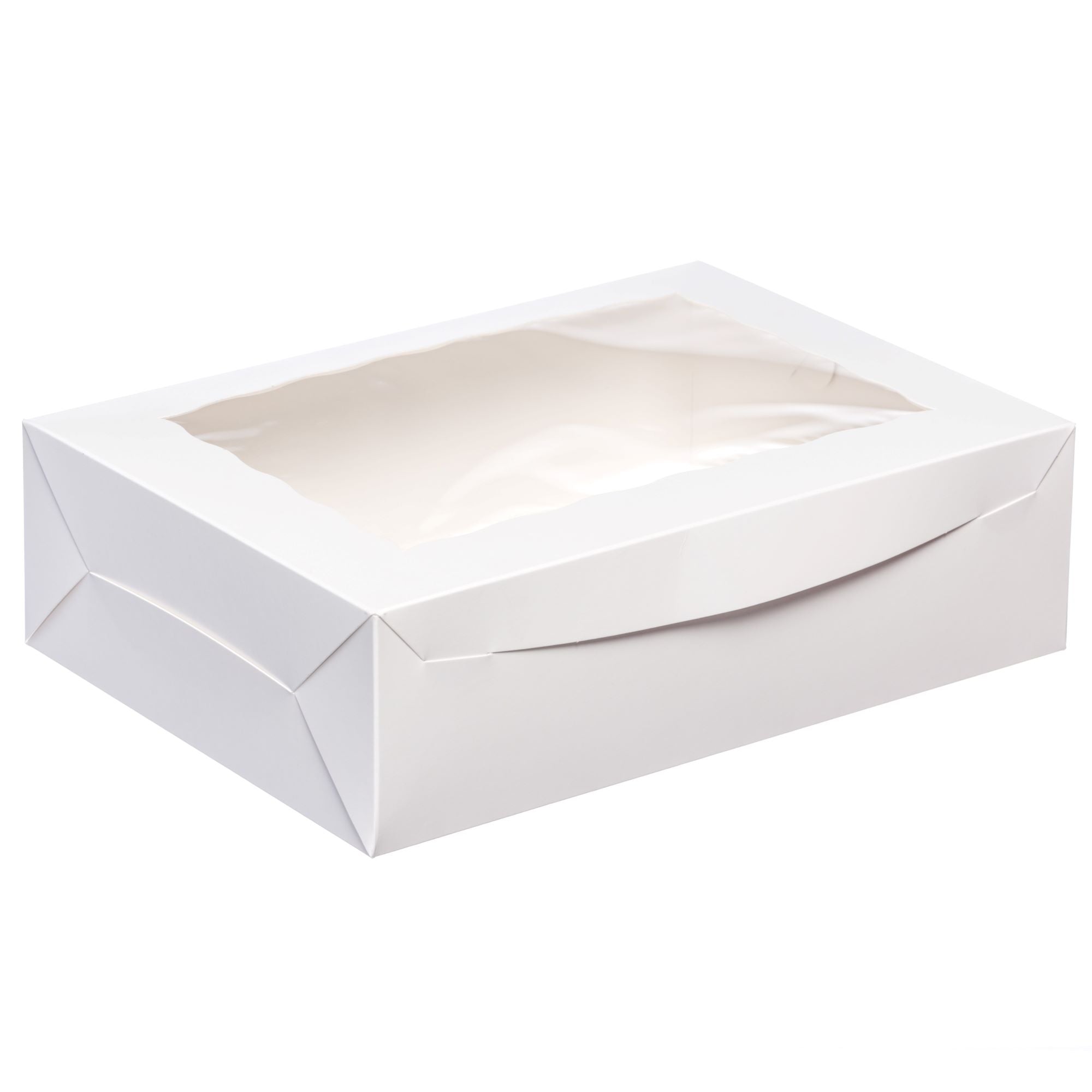 12 Cupcake Box with White window   14 x 10  x 4 (pickup only) - Papagino Foods Inc.