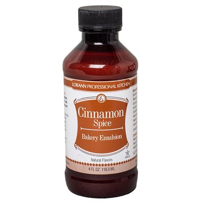 LorAnn Oils Cinnamon Spice, Bakery Emulsion - 4 OZ  #0738-0806 - Papagino Foods Inc.