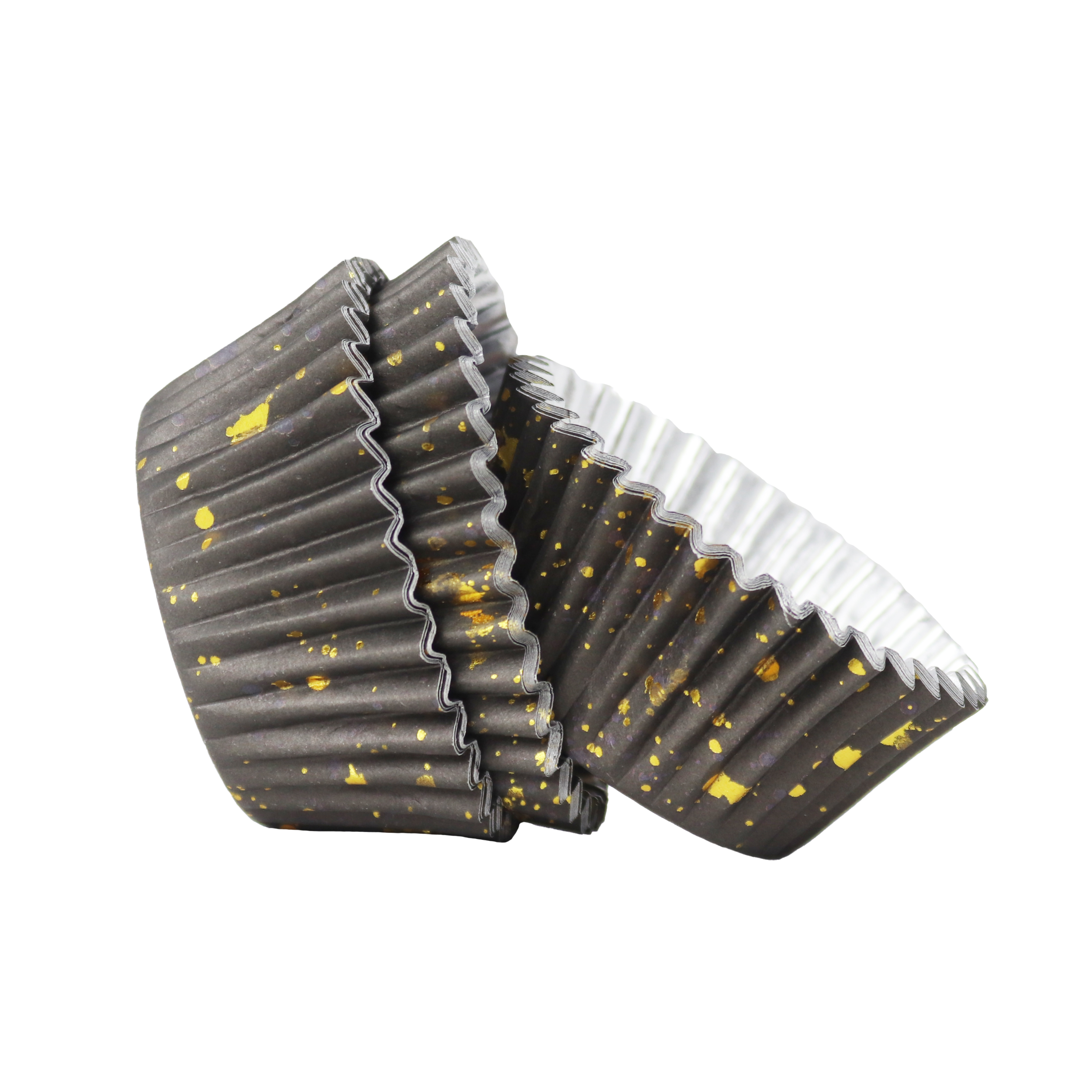 Black & Gold Cupcake cases foil Lined  PK/30 (Product # BC841) PME - Papagino Foods Inc.