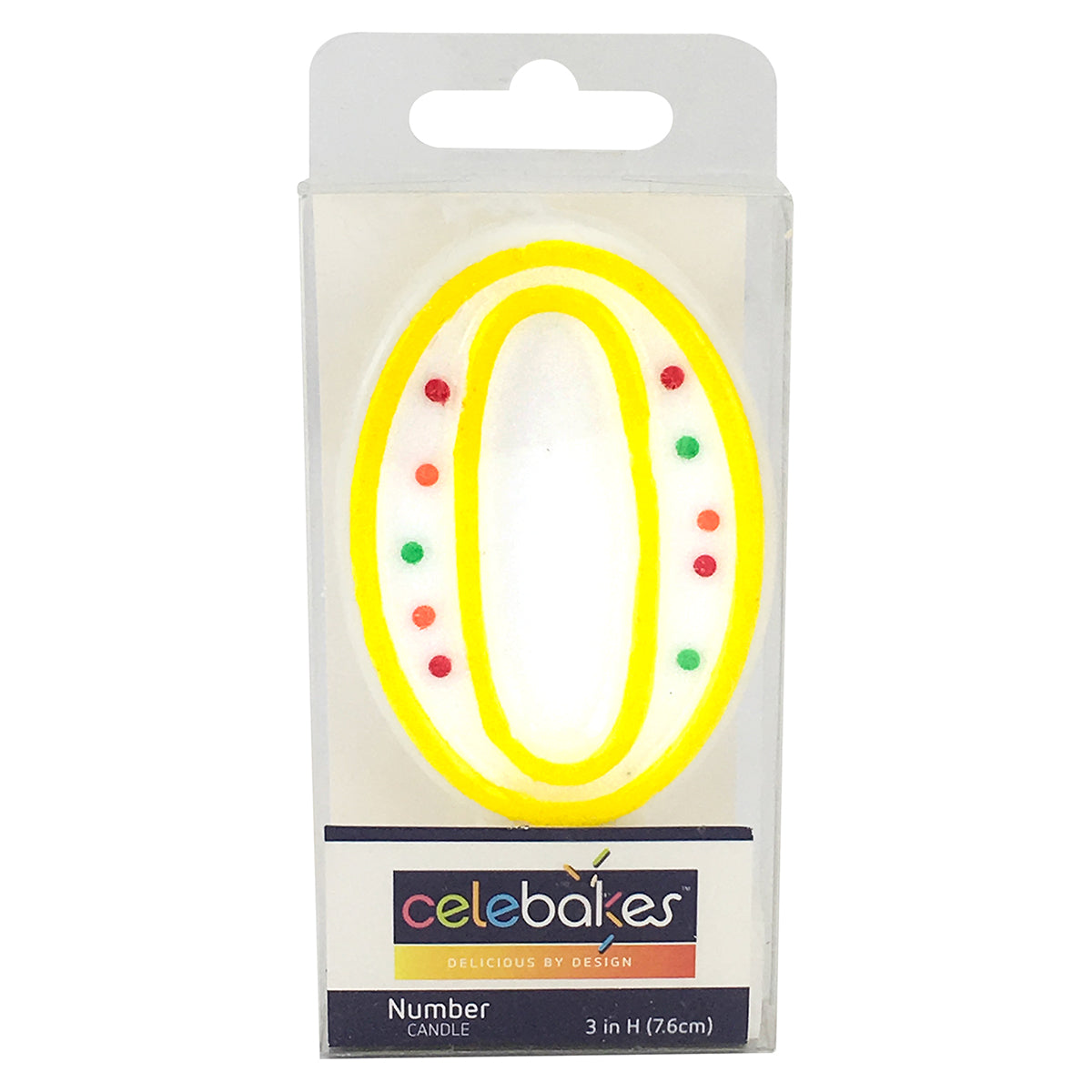 Celebakes Candle - Polka Dot, #0 [7500-1003] - Papagino Foods Inc.