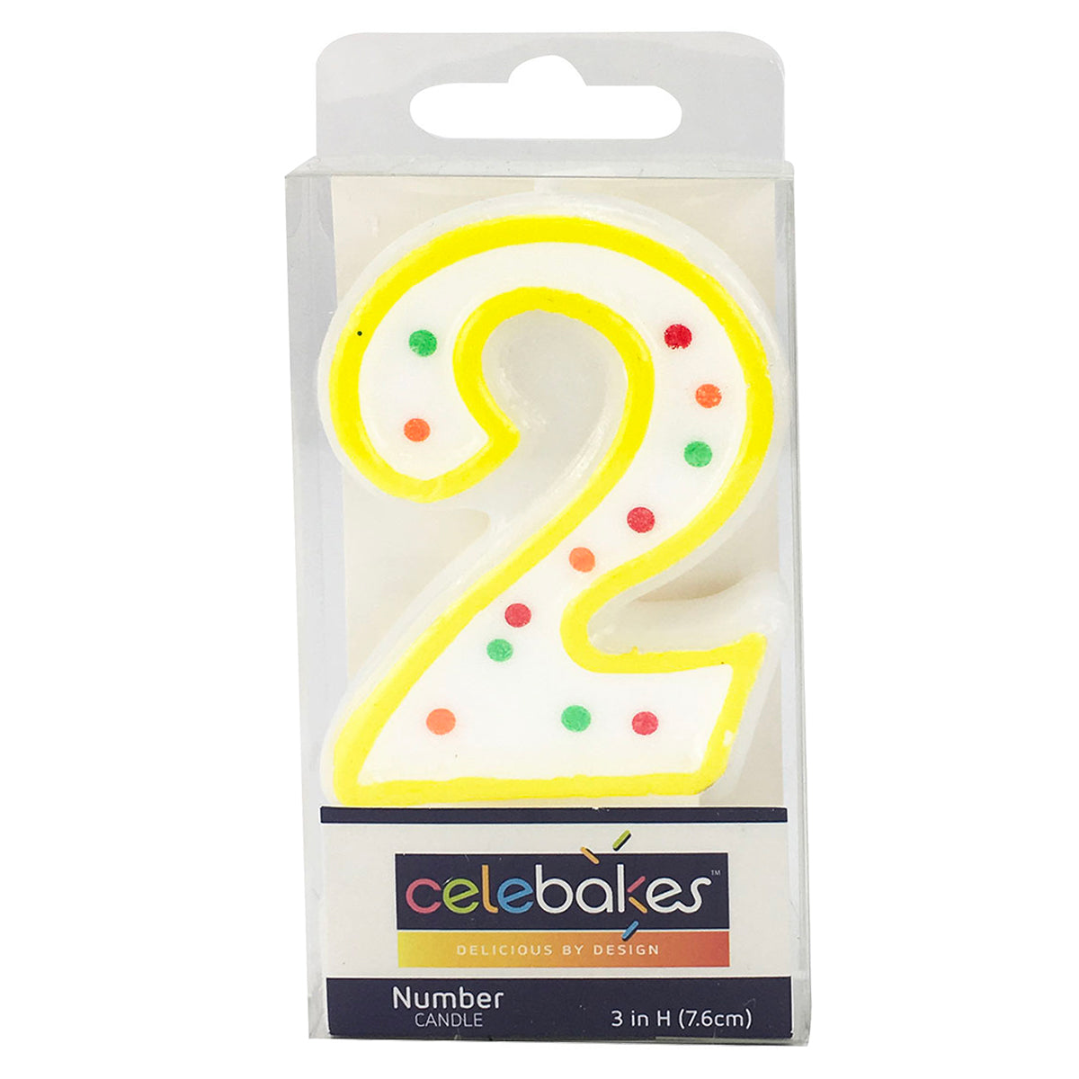 Celebakes Candle - Polka Dot, #2  [7500-1005] - Papagino Foods Inc.