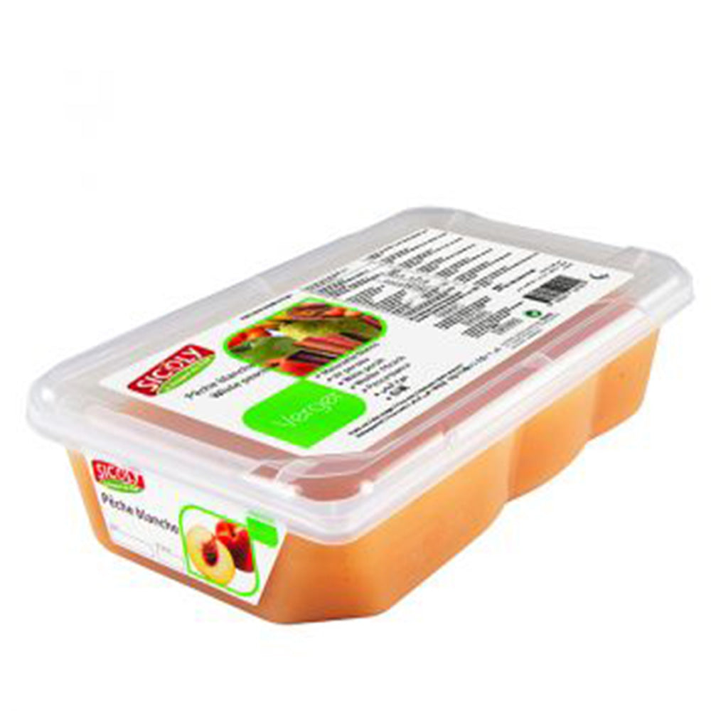 Frozen White Peach Fruit Puree x 1 kg (Pickup Only) - Papagino Foods Inc.