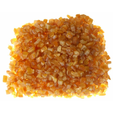 Glace Orange Peel Diced 10 kg (PICKUP ONLY) - Papagino Foods Inc.