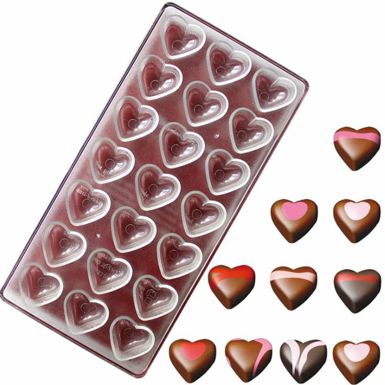 Heart Polycarbonate Plastic Candy Chocolate Mold - Papagino Foods Inc.