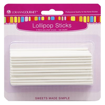 LorAnn Small Sucker Sticks 1500 pieces,    4" x 1/8"  # 5720-1500 - Papagino Foods Inc.