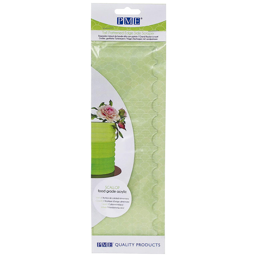 PME Scalloped Tall Patterned Edge Side Scrapper [43-PS64] - Papagino Foods Inc.