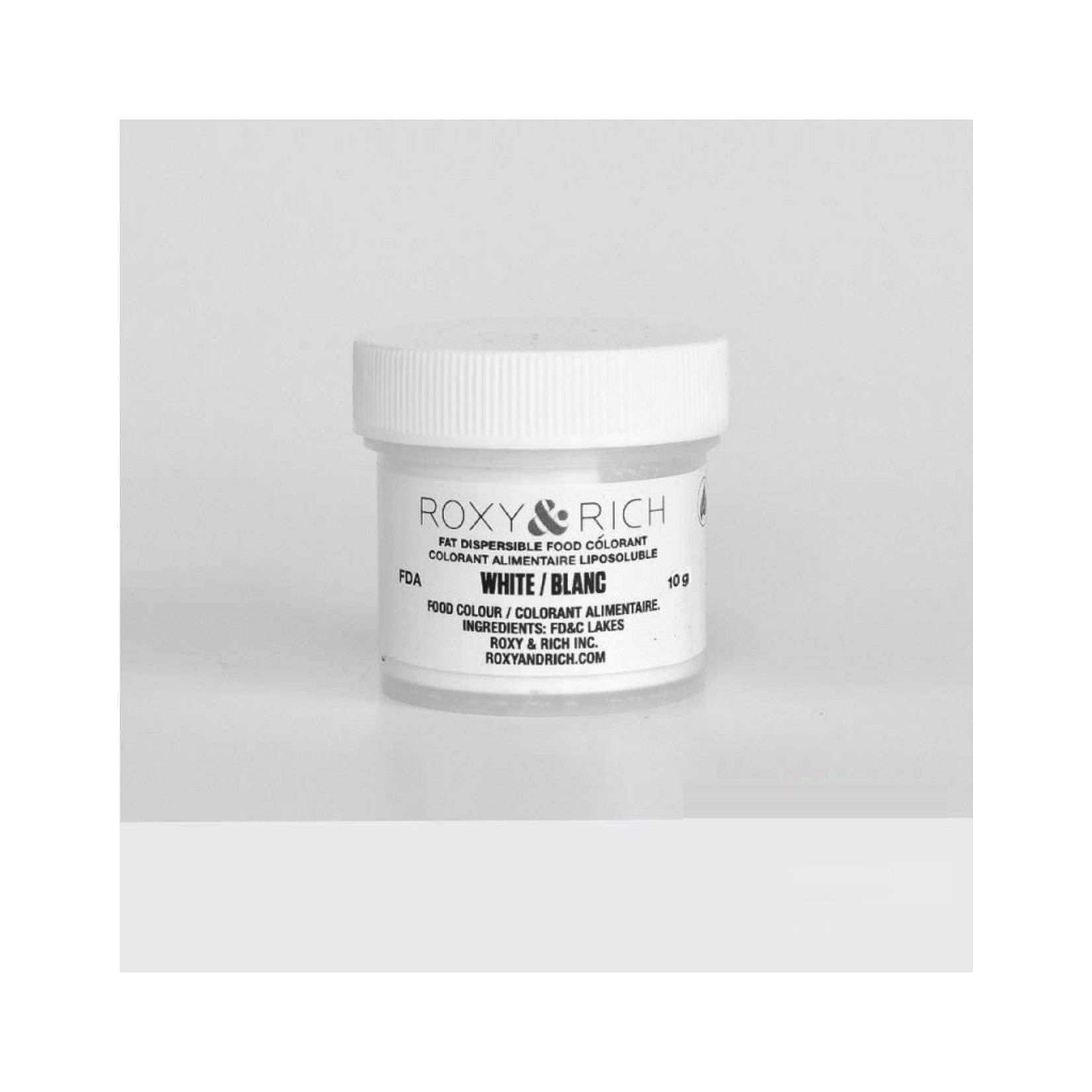 Roxy & Rich Fat Dispersible Dust White (# P5-B00) - 10 G - Papagino Foods Inc.