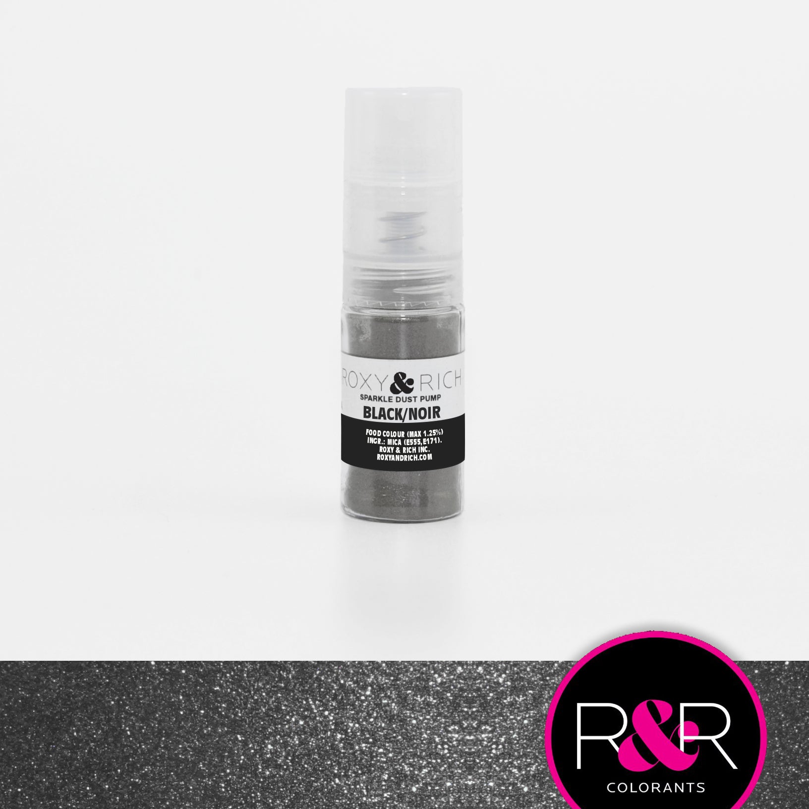 Roxy & Rich Sparkle Dust Pump Highlighter Black/Noir  (# S4-014P) - 4 G - Papagino Foods Inc.