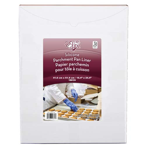 Silicone Parchment Paper/Pan Liner -  16" 3/8 x 24" 3/8 / 1 000 - Papagino Foods Inc.