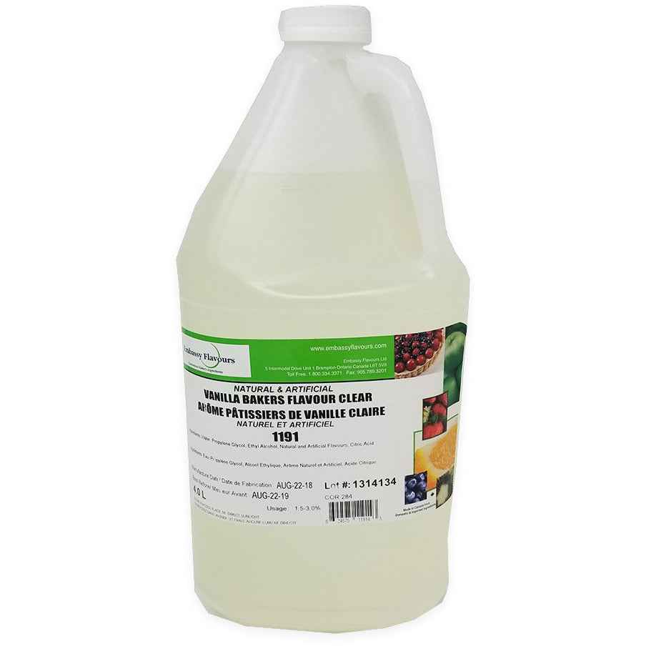 Embassy Imitation Vanilla Flavor Clear 4 L # 1191 (Pickup Only)