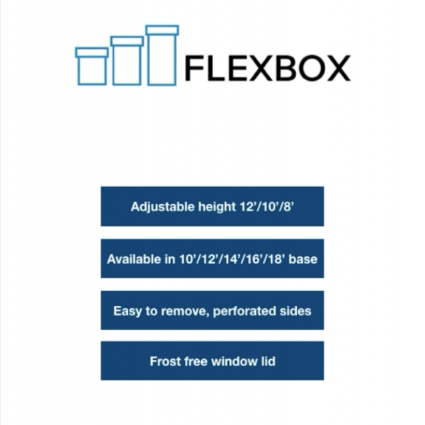 Enjay Adjustable Height Cake Box - FlexBox 10" x 10" - Papagino Foods Inc.