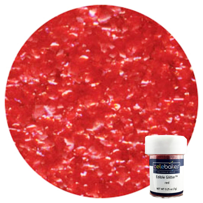 Red Edible Glitter, .25 oz Product