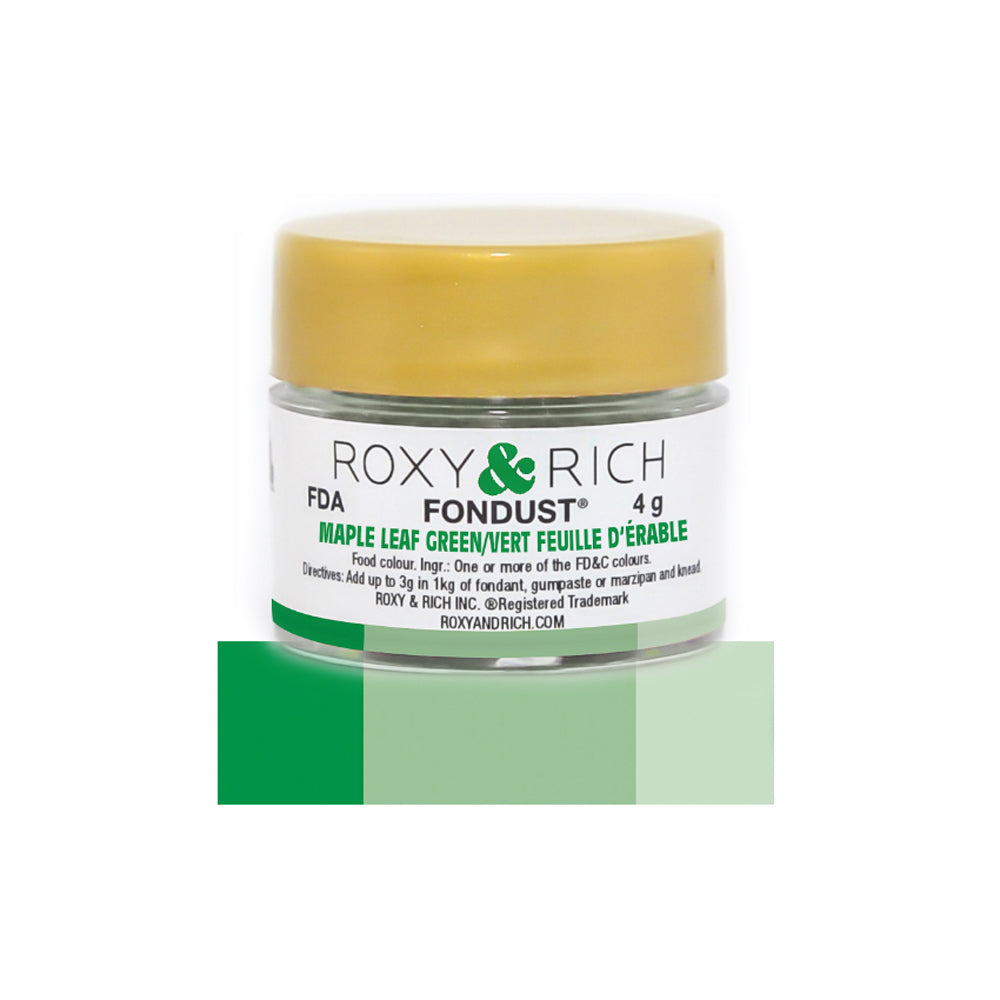 Roxy & Rich Maple Leaf Green Fondust  (# F4-028) 4 G - Papagino Foods Inc.