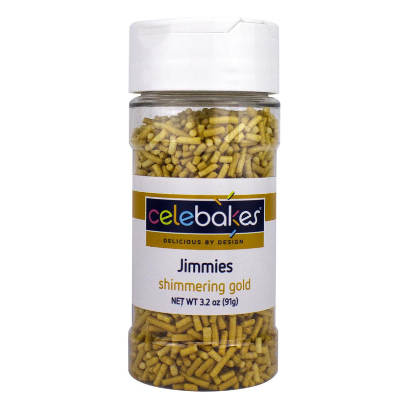 Shimmering Gold Jimmies, 3.2 oz.  Product